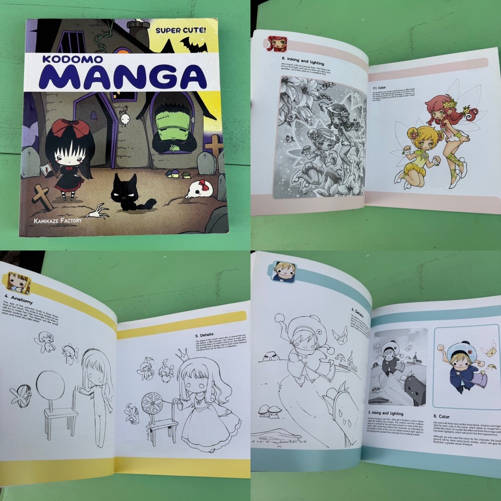 Kamikaze Factory Kodomo Manga Super Cute Art Book Kawaii Chibi Drawing Guide Y2K